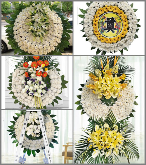 湖北孝感市应城市汤池镇田铺村花圈速递